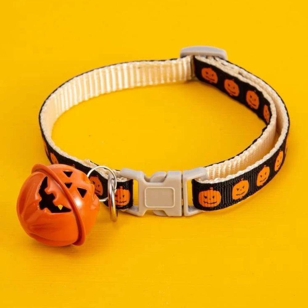 Halloween pumpkin bell cat/dog pet collar